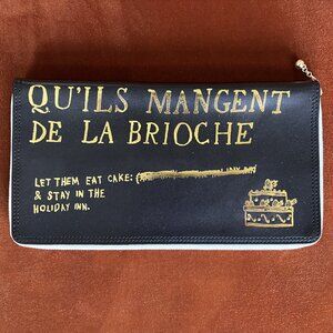 Authentic Black/Gold Paris House clutch, NWOT.
